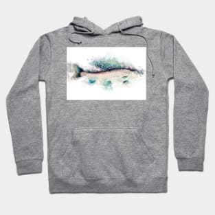 Arctic GRAYLING Watercolor Art for the Fishing Lovers and Anglers Hoodie